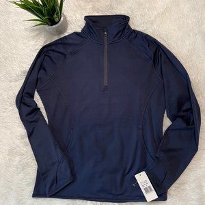 Pennant Navy 3/4 Zip Shirt with thumb Hole Sleeves